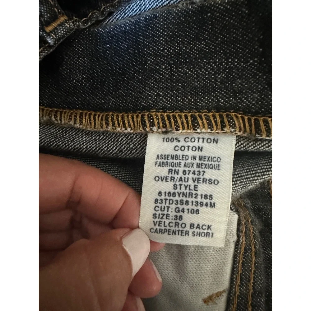 Vintage Ralph Lauren Velcro-Back Carpenter Denim Shorts (Jorts)